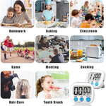 Bộ hẹn giờ nhà bếp kỹ thuật số báo động điện tử có nam châm và màn hình LCD cho nấu ăn, nướng, thể thao, trò chơi, văn phòng, HX103-2, 118