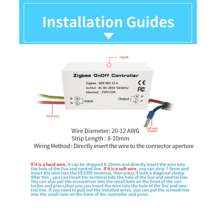 Bộ điều khiển công tắc không dây thông minh Zigbee IEEE 802.15.4 85-265V 50-60Hz