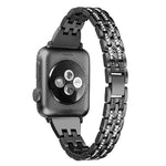 Dây đồng hồ thép không gỉ đính kim cương màu sắc cho Apple Watch Series 7 41mm / 6 & SE & 5 & 4 40mm / 3 & 2 & 1 38mm