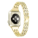 Dây đồng hồ thép không gỉ đính kim cương màu sắc cho Apple Watch Series 7 41mm / 6 & SE & 5 & 4 40mm / 3 & 2 & 1 38mm