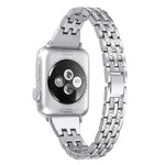 Dây đồng hồ thép không gỉ đính kim cương màu sắc cho Apple Watch Series 7 41mm / 6 & SE & 5 & 4 40mm / 3 & 2 & 1 38mm