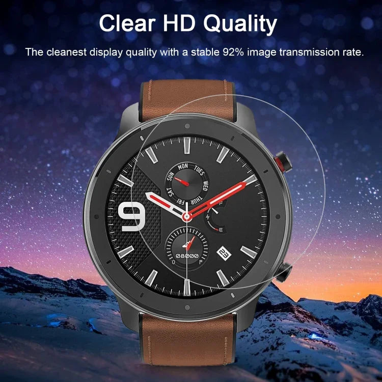 Miếng dán kính cường lực 0.26mm 2.5D 9H bảo vệ màn hình cho Amazfit GTR 47mm, Dành cho Amazfit GTR 47mm