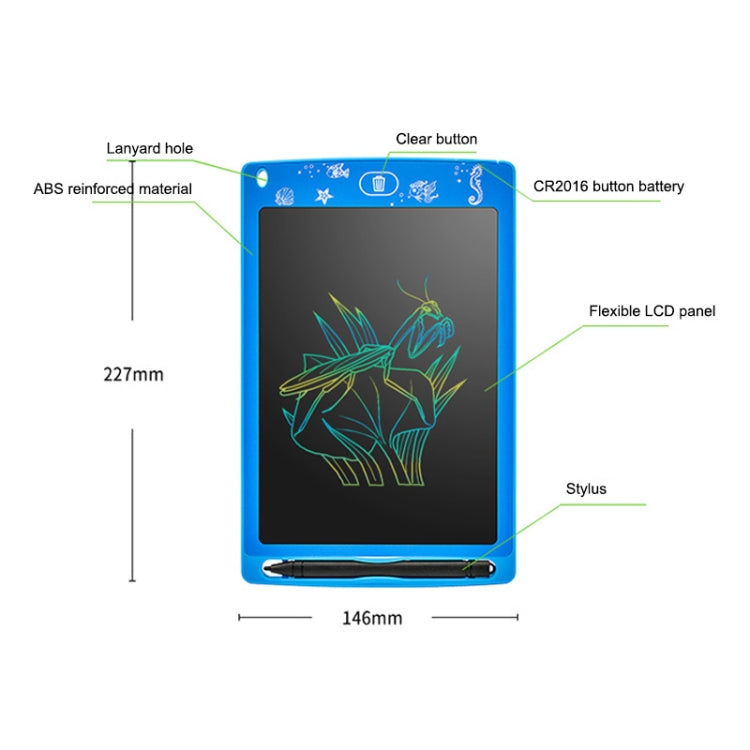 Bảng vẽ điện tử LCD màu 8,5 inch cho trẻ em, bảng vẽ điện tử LCD