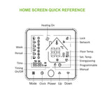 Bộ điều nhiệt phòng sưởi loại nước tải 3A BHT-002GALW LCD kỹ thuật số với hiển thị thời gian, điều khiển WiFi, BHT-002GBLW 3A (Đen) loại sưởi nước, BHT-002GBLW 3A (Trắng) loại sưởi nước