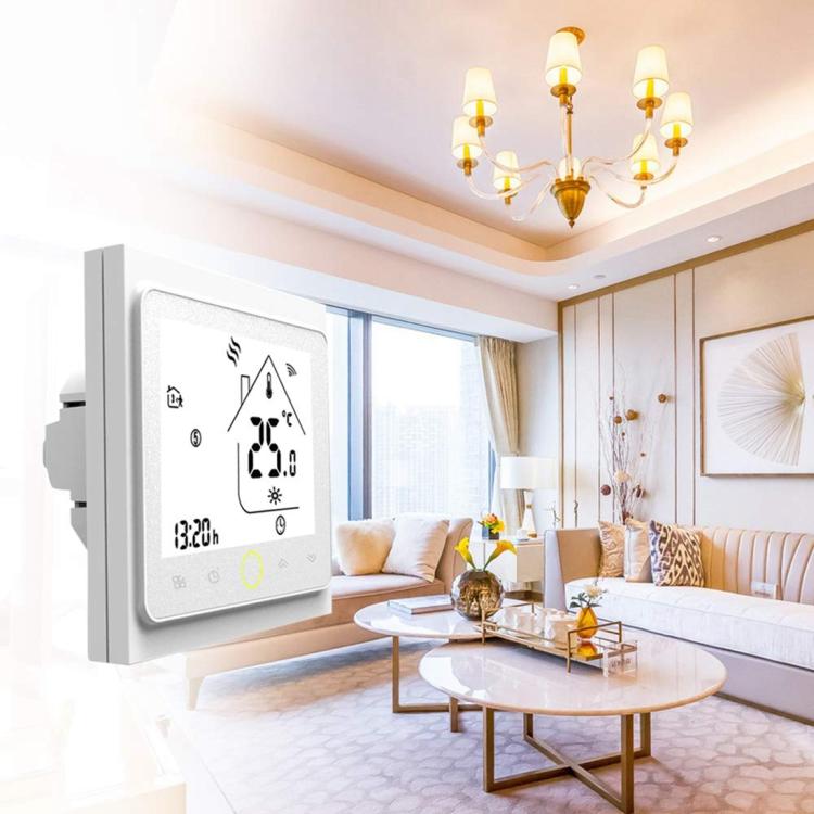 Bộ điều nhiệt phòng sưởi loại nước tải 3A BHT-002GALW LCD kỹ thuật số với hiển thị thời gian, điều khiển WiFi, BHT-002GBLW 3A (Đen) loại sưởi nước, BHT-002GBLW 3A (Trắng) loại sưởi nước