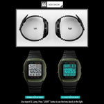SKMEI 1278 Fashionable Outdoor 50m Waterproof Digital Watch Student Sports Wrist Watch Support 5 Group Alarm Clocks (Titanium), SKMEI 1278