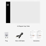 Bảng sao chép USB acrylic A5 LED 2.2W 5V với 3 mức độ sáng điều chỉnh, bảng phác thảo anime