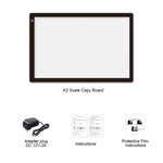 Bảng sao chép acrylic A2 LED 23W 12V với ba mức độ sáng điều chỉnh được, bảng phác thảo vẽ anime, phích cắm EU, phích cắm EU