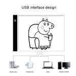 Bảng sao chép thước Acrylic LED USB 5V 3.5W điều chỉnh độ sáng ba cấp A4, bảng phác thảo anime với cáp USB dài 1.5m & bộ đổi nguồn, bảng sao chép với cáp USB 1.5m & bộ đổi nguồn