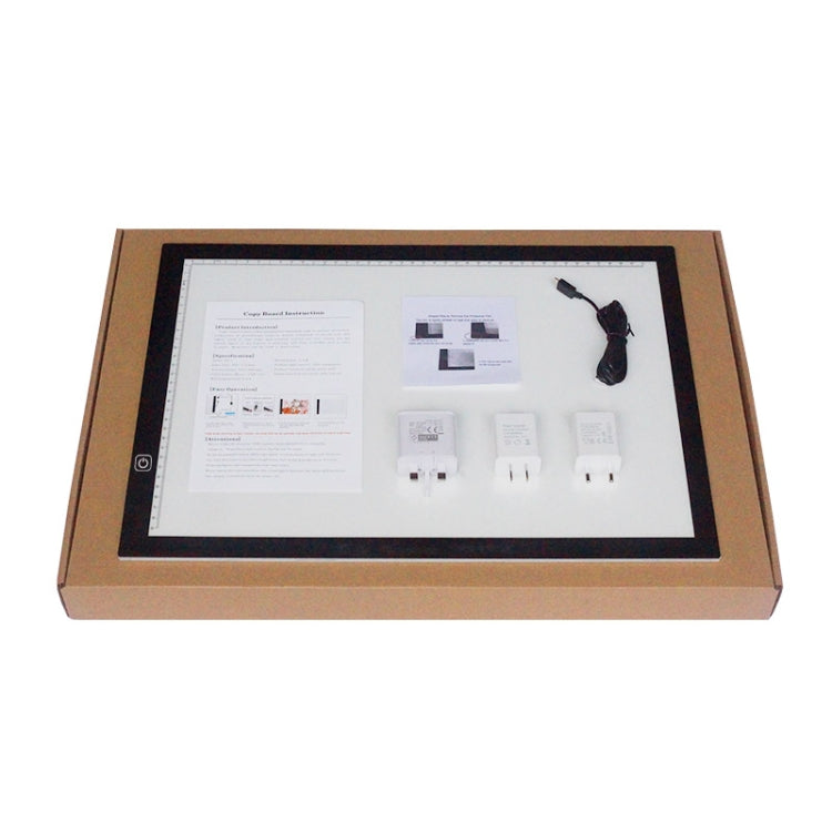 Bảng sao chép thước Acrylic LED USB 5V 8W A3 điều chỉnh độ sáng ba cấp, bảng phác thảo anime với cáp USB, điều chỉnh độ sáng ba cấp với cáp USB & bộ đổi nguồn