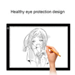 Bảng sao chép thước Acrylic LED USB 5V 8W A3 điều chỉnh độ sáng ba cấp, bảng phác thảo anime với cáp USB, điều chỉnh độ sáng ba cấp với cáp USB & bộ đổi nguồn