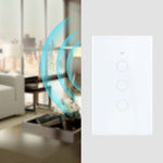 Công tắc đèn thông minh Wifi TC120 màn hình kính cảm ứng, điều khiển giọng nói, công tắc tường không dây tương thích Alexa Echo / Google Home