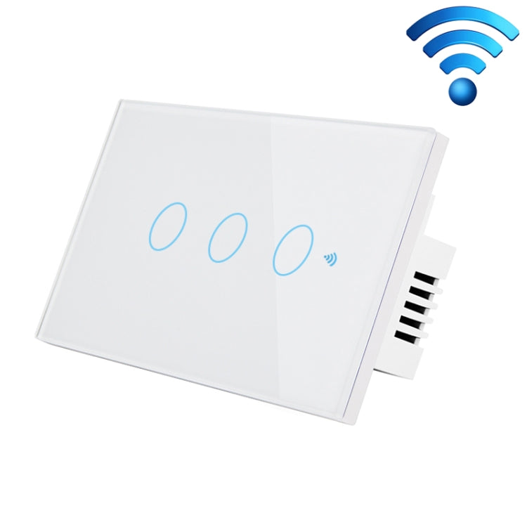 Công tắc đèn thông minh Wifi TC120 màn hình kính cảm ứng, điều khiển giọng nói, công tắc tường không dây tương thích Alexa Echo / Google Home
