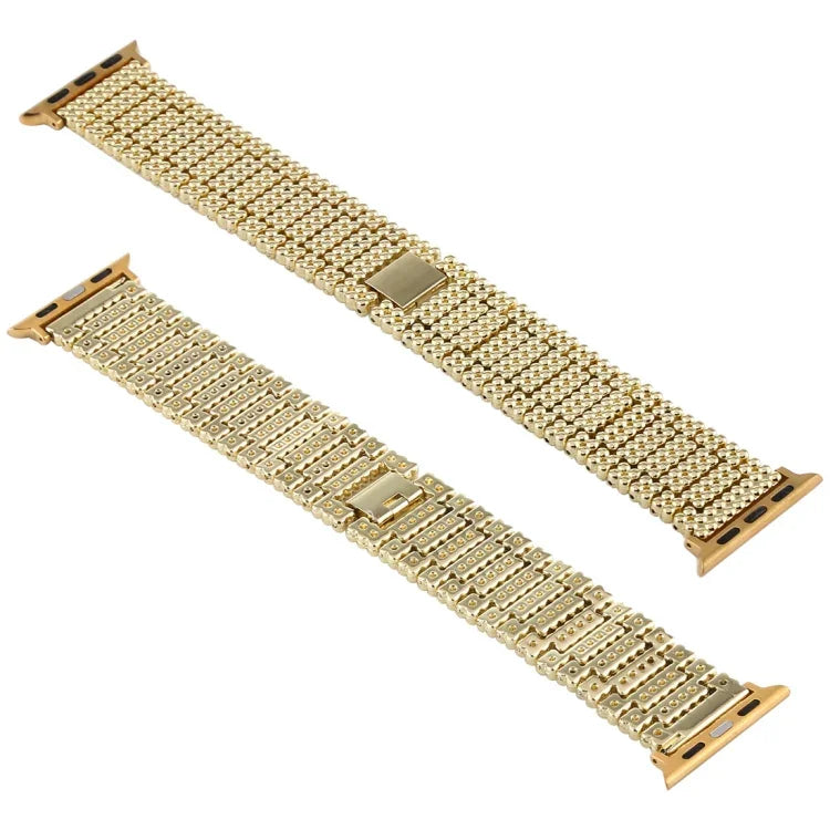 Dây đồng hồ dây đeo cổ tay thép không gỉ chín hạt cho Apple Watch Ultra 49mm & Watch Ultra 2 49mm / Series 10 46mm / 9&8&7 45mm / SE 3&SE 2&6&SE&5&4 44mm / 3&2&1 42mm, Dành cho Apple Watch Series 7 45mm / 6 & SE & 5 & 4 44mm / 3 & 2 & 1 42mm