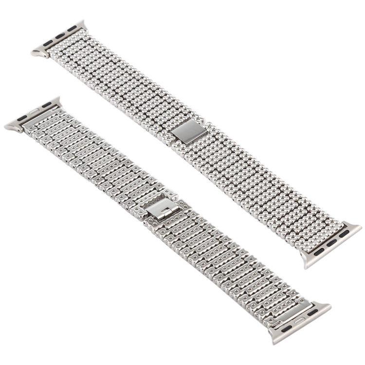 Dây đồng hồ vòng tay thép không gỉ chín hạt cho Apple Watch Series 7 41mm / 6 & SE & 5 & 4 40mm / 3 & 2 & 1 38mm, cho Apple Watch Series 7 41mm / 6 & SE & 5 & 4 40mm / 3 & 2 & 1 38mm