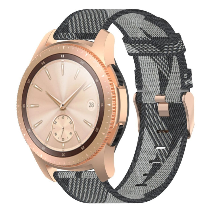 Dây đeo cổ tay nylon dệt sọc 20mm cho Galaxy Watch 42mm, Galaxy Active / Active 2, Gear Sport, S2 Classic