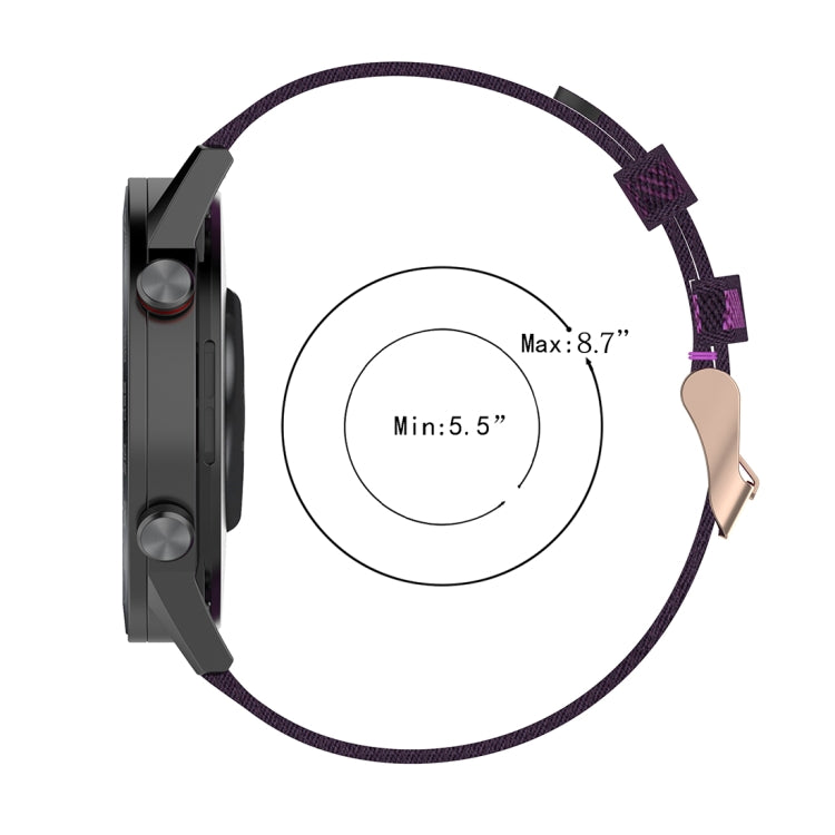 Dây đeo đồng hồ nylon dệt sọc 22mm cho Huawei GT / GT2 46mm, Honor Magic Watch 2 46mm / Magic
