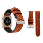 Dây đồng hồ da thật họa tiết đường kẻ Retro XX cho Apple Watch Ultra 49mm&Watch Ultra 2 49mm / Series 10 46mm / 9&8&7 45mm / SE 3&SE 2&6&SE&5&4 44mm / 3&2&1 42mm, Dành cho 42mm