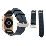 Dây đồng hồ da thật họa tiết đường kẻ Retro XX cho Apple Watch Ultra 49mm&Watch Ultra 2 49mm / Series 10 46mm / 9&8&7 45mm / SE 3&SE 2&6&SE&5&4 44mm / 3&2&1 42mm, Dành cho 42mm