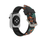 Dây đồng hồ silicone họa tiết ngụy trang thời trang cho Apple Watch Series 3 & 2 & 1 38mm, 38mm