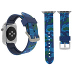 Dây đồng hồ silicone họa tiết ngụy trang thời trang cho Apple Watch Series 3 & 2 & 1 38mm, 38mm
