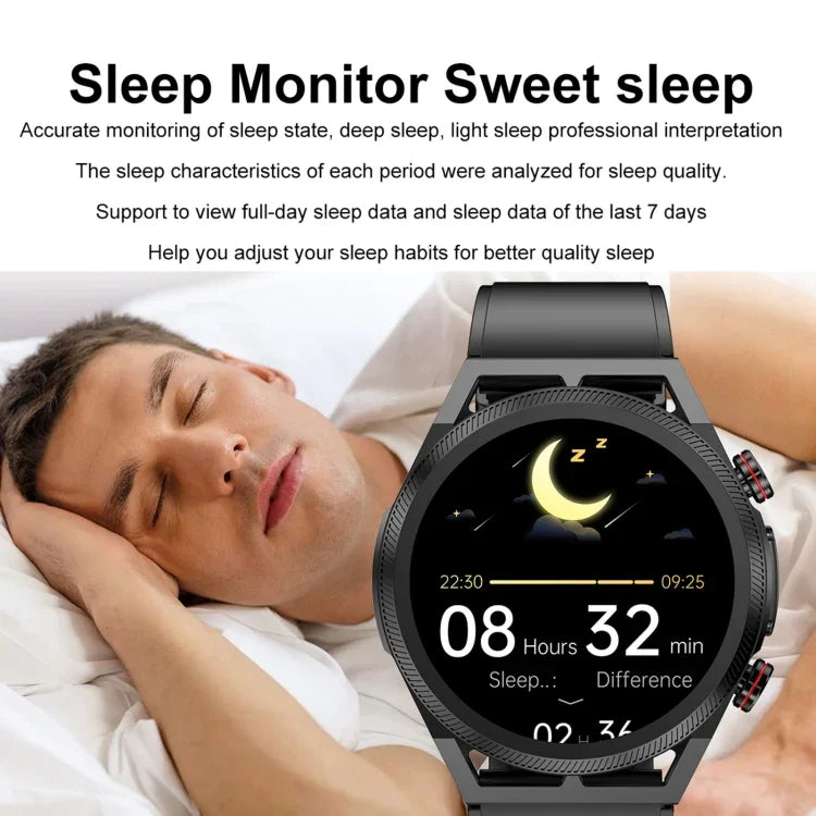 ET310 Đồng Hồ Thông Minh Dây Silicone Màn Hình IPS 1.39 inch Chống Nước IP67, Hỗ Trợ Giám Sát Nhiệt Độ Cơ Thể / ECG, ET310