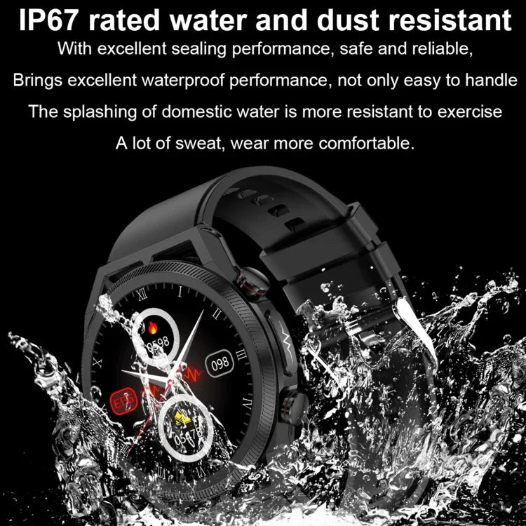 ET310 Đồng Hồ Thông Minh Dây Silicone Màn Hình IPS 1.39 inch Chống Nước IP67, Hỗ Trợ Giám Sát Nhiệt Độ Cơ Thể / ECG, ET310
