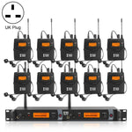 Bộ phát không dây XTUGA IEM1200 10 bộ phát đeo người cho hệ thống tai nghe sân khấu, Bộ phát 10 bộ phát đeo người