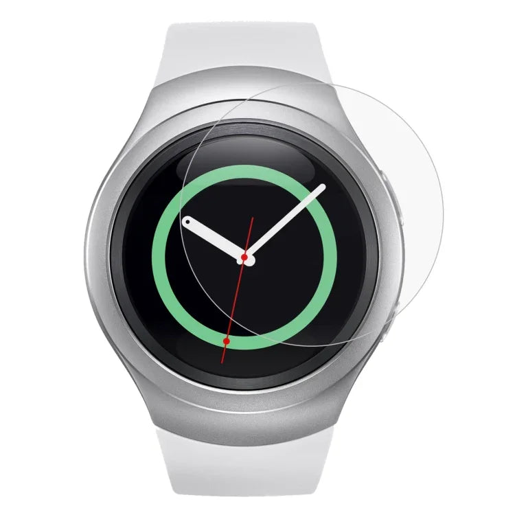 2 miếng phim kính cường lực chống nổ ENKAY Hat-Prince cho Samsung Gear S2 Smart Watch, độ cứng bề mặt 9H 0.2mm, cong 2.15D