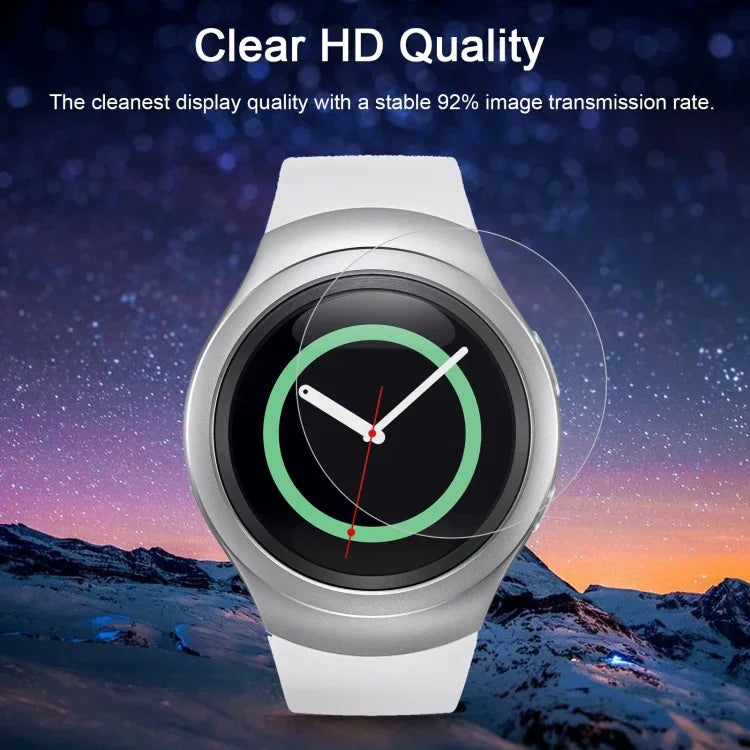2 miếng phim kính cường lực chống nổ ENKAY Hat-Prince cho Samsung Gear S2 Smart Watch, độ cứng bề mặt 9H 0.2mm, cong 2.15D