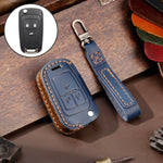 For Chevrolet Folding Hallmo Car Cowhide Leather Key Protective Cover Key Case, C115