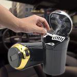 N12B Car Creative Ashtray Solar Power With Light And Cover Car Supplies, N12B