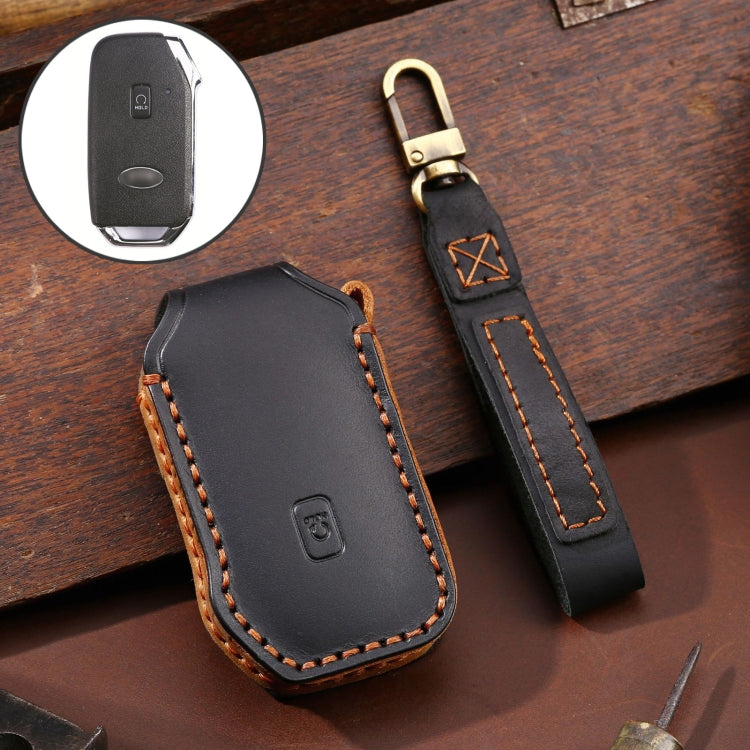 For Kia Sorento / Seltos 2021 / K5 Hallmo Car Cowhide Leather Key Protective Cover Key Case, C173