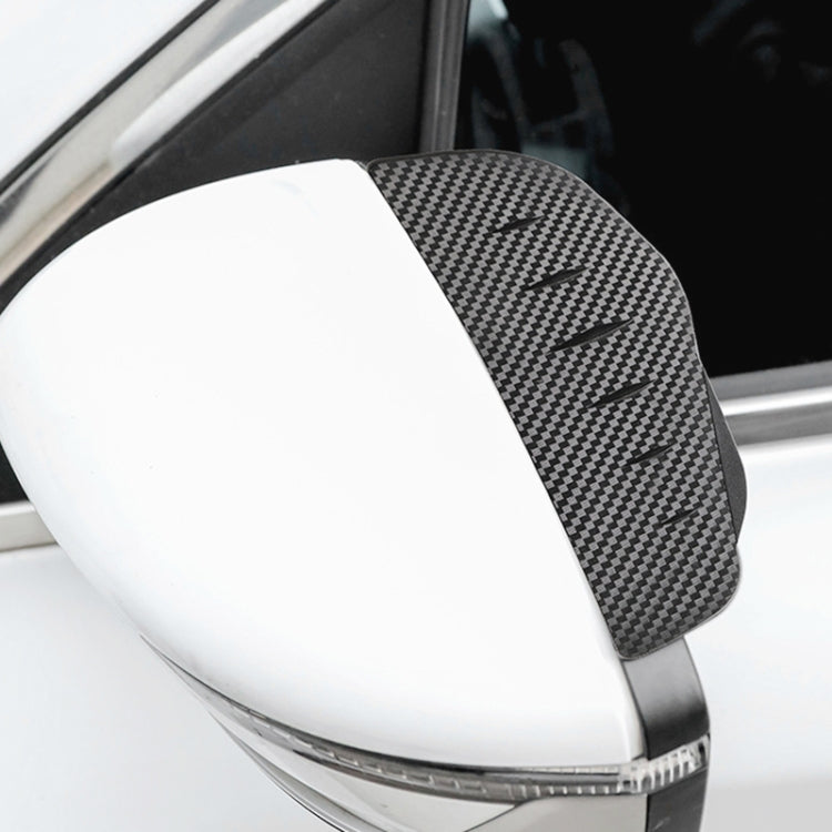 Car Rear View Mirror Rain Eyebrow Cover Catering Mirror PVC Carbon Fiber Pattern Rain Shield, DM-119