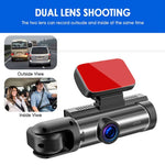 Máy ghi hình lái xe 3.16 inch 1080P HD có tầm nhìn ban đêm với ống kính kép trước và trong xe, Ống kính kép trước và trong xe
