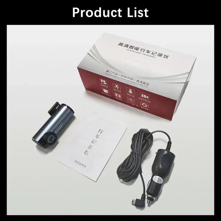 Máy ghi hình lái xe WiFi 1080P HD cho ô tô, Hỗ trợ kết nối APP di động & ghi vòng lặp tự động, Máy ghi hình lái xe WiFi cho ô tô