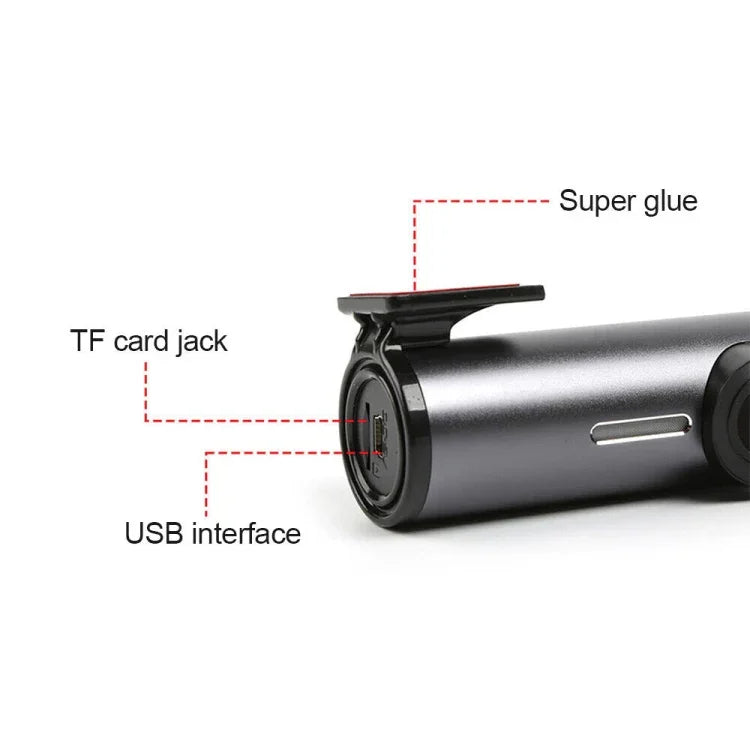 Máy ghi hình lái xe WiFi 1080P HD cho ô tô, Hỗ trợ kết nối APP di động & ghi vòng lặp tự động, Máy ghi hình lái xe WiFi cho ô tô