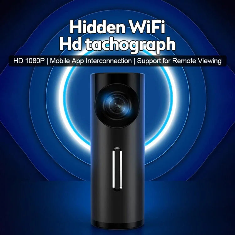 Máy ghi hình lái xe WiFi 1080P HD cho ô tô, Hỗ trợ kết nối APP di động & ghi vòng lặp tự động, Máy ghi hình lái xe WiFi cho ô tô