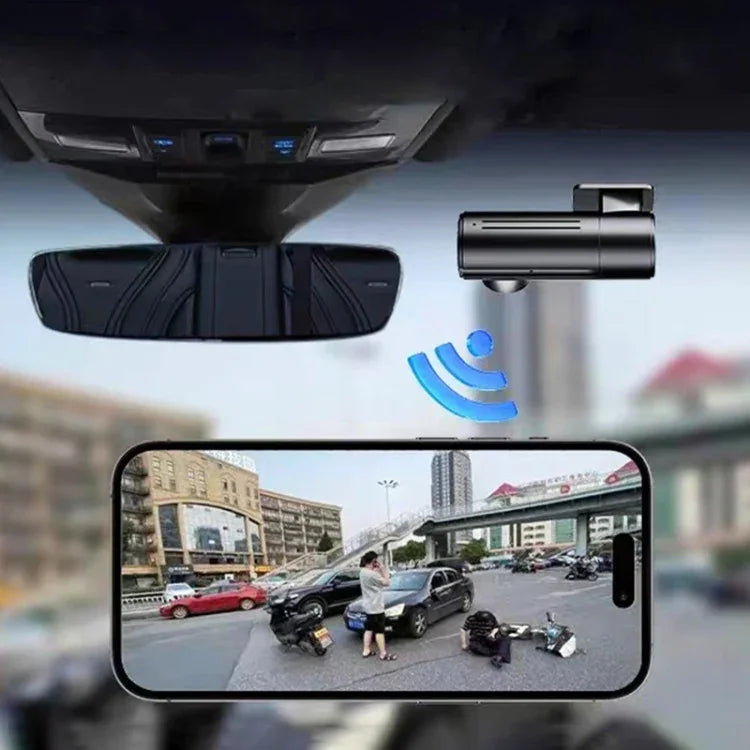 Máy ghi hình lái xe WiFi 1080P HD cho ô tô, Hỗ trợ kết nối APP di động & ghi vòng lặp tự động, Máy ghi hình lái xe WiFi cho ô tô