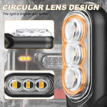 2pcs 12V 3LEDs Motorcycle Mini Water Turn Signal Light, 3LEDs (Black), 3LEDs (Transparent), 3LEDs (Yellow)