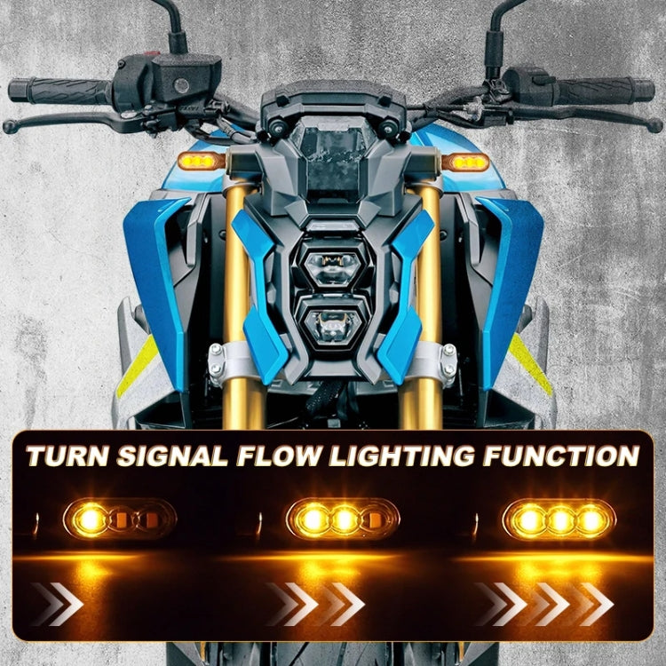 2pcs 12V 3LEDs Motorcycle Mini Water Turn Signal Light, 3LEDs (Black), 3LEDs (Transparent), 3LEDs (Yellow)