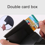 X-7 Ví da nhôm đa chức năng chống từ RFID họa tiết da ngựa điên