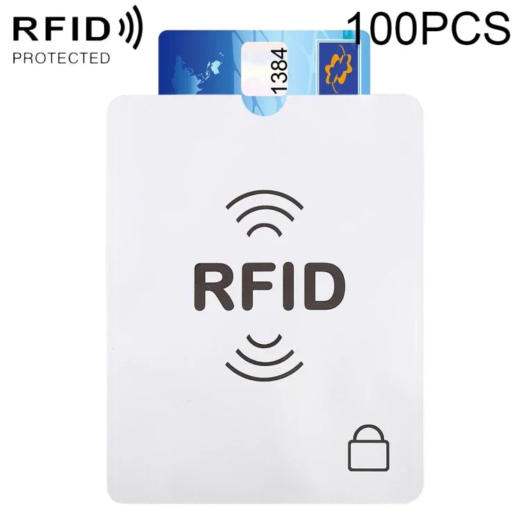 100 cái bao chống trộm RFID bằng giấy bạc nhôm bảo vệ hộ chiếu sổ thông hành, kích thước: 13.5*10.5cm, RFID 100 cái