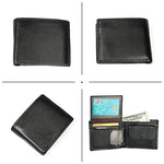 Ví cầm tay chống từ RFID da bò họa tiết Crazy Horse ngang 8020, có ngăn thẻ, màu 8020 Đen, 8020 Cà phê, 8020 Nâu vàng