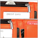 9606 Cowhide Leather Anti-magnetic RFID Multiple Card Slots Wallet for Men, with Zipper Bag, 9606 Black, 9606 Coffee
