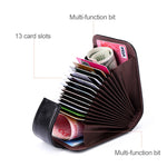 KB189 Ví da bò hình tổ chức nhiều ngăn đựng thẻ chống từ RFID cho nữ, có cửa sổ trong suốt, KB189 màu tím, KB189 đỏ hồng, KB189 xanh sapphire, KB189 đen