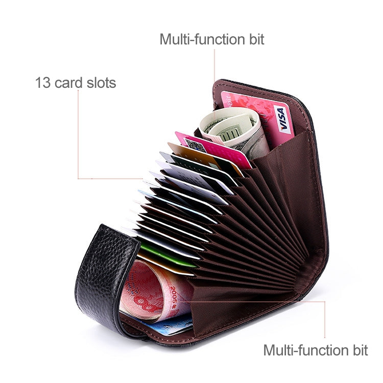 KB189 Ví da bò hình tổ chức nhiều ngăn đựng thẻ chống từ RFID cho nữ, có cửa sổ trong suốt, KB189 màu tím, KB189 đỏ hồng, KB189 xanh sapphire, KB189 đen