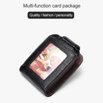 KB189 Ví da bò hình tổ chức nhiều ngăn đựng thẻ chống từ RFID cho nữ, có cửa sổ trong suốt, KB189 màu tím, KB189 đỏ hồng, KB189 xanh sapphire, KB189 đen