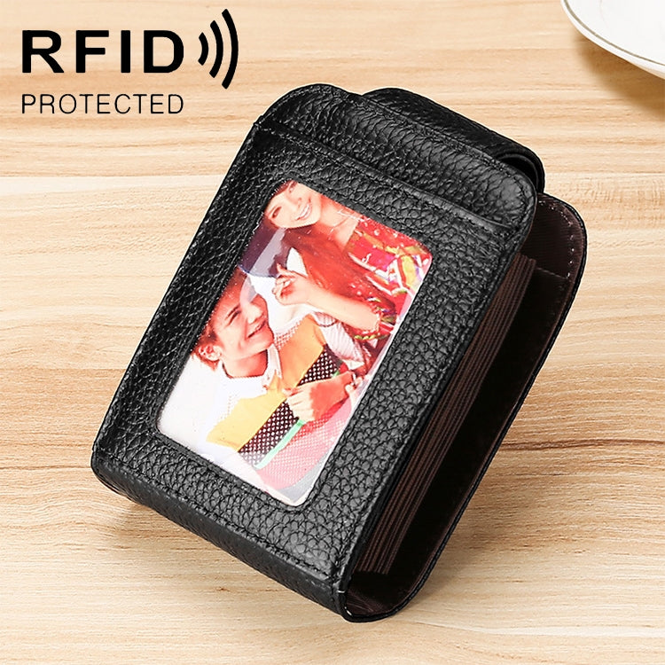 KB189 Ví da bò hình tổ chức nhiều ngăn đựng thẻ chống từ RFID cho nữ, có cửa sổ trong suốt, KB189 màu tím, KB189 đỏ hồng, KB189 xanh sapphire, KB189 đen