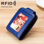 KB189 Ví da bò hình tổ chức nhiều ngăn đựng thẻ chống từ RFID cho nữ, có cửa sổ trong suốt, KB189 màu tím, KB189 đỏ hồng, KB189 xanh sapphire, KB189 đen
